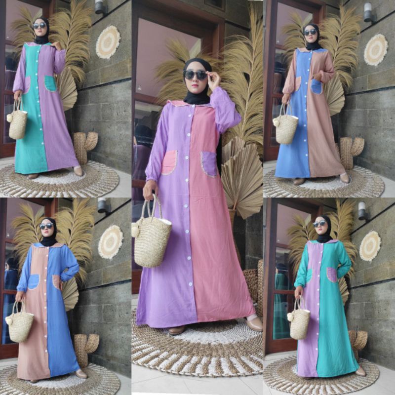 Jual NEW GAMIS RAINBOW WARNA MIX PASTEL TERBARU PERSIAPAN LEBARAN ...