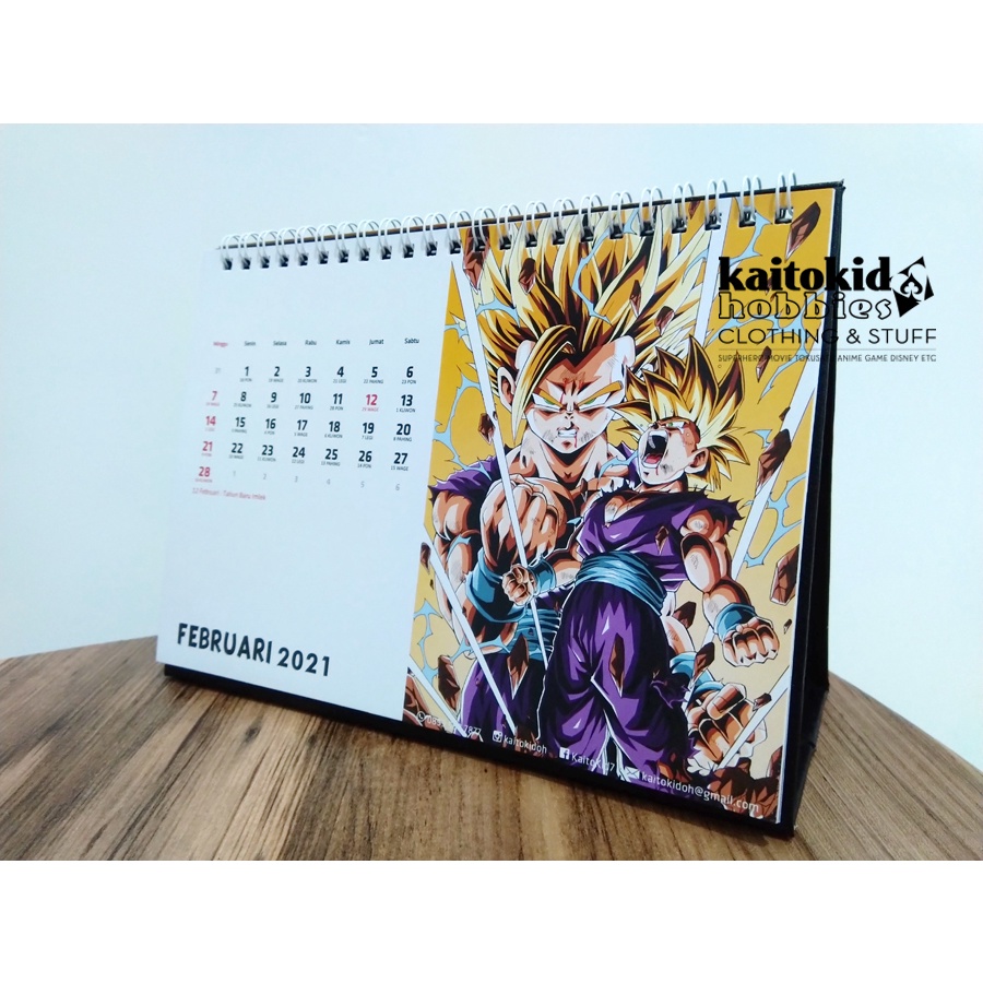 Jual Kalender 2024 DRAGONBALL Goju Bejita Calendar Meja / Duduk bisa