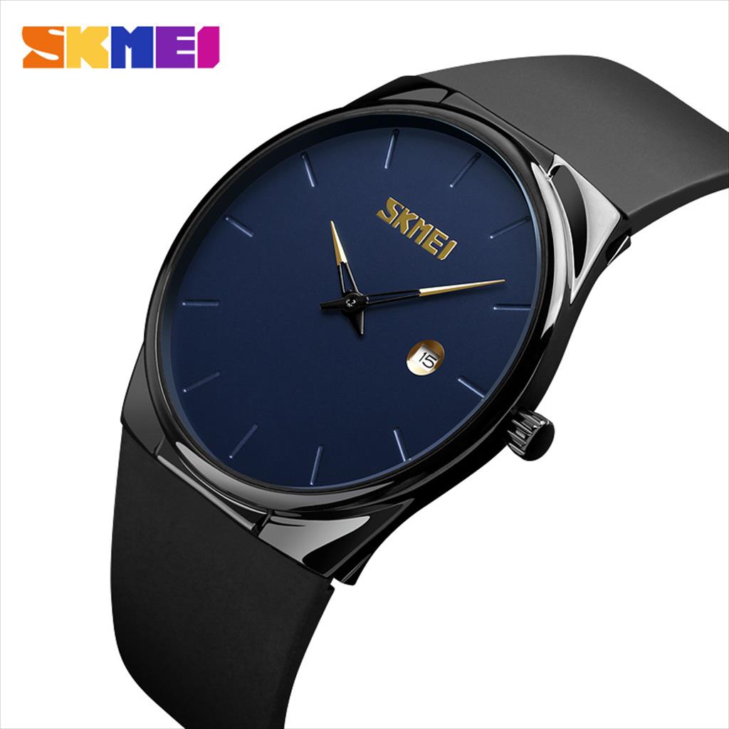 Jual Jam Tangan Pria SKMEI 1509 DATE Soft Band Analog DATE Jam Tangan Analog Original SKMEI Shopee Indonesia