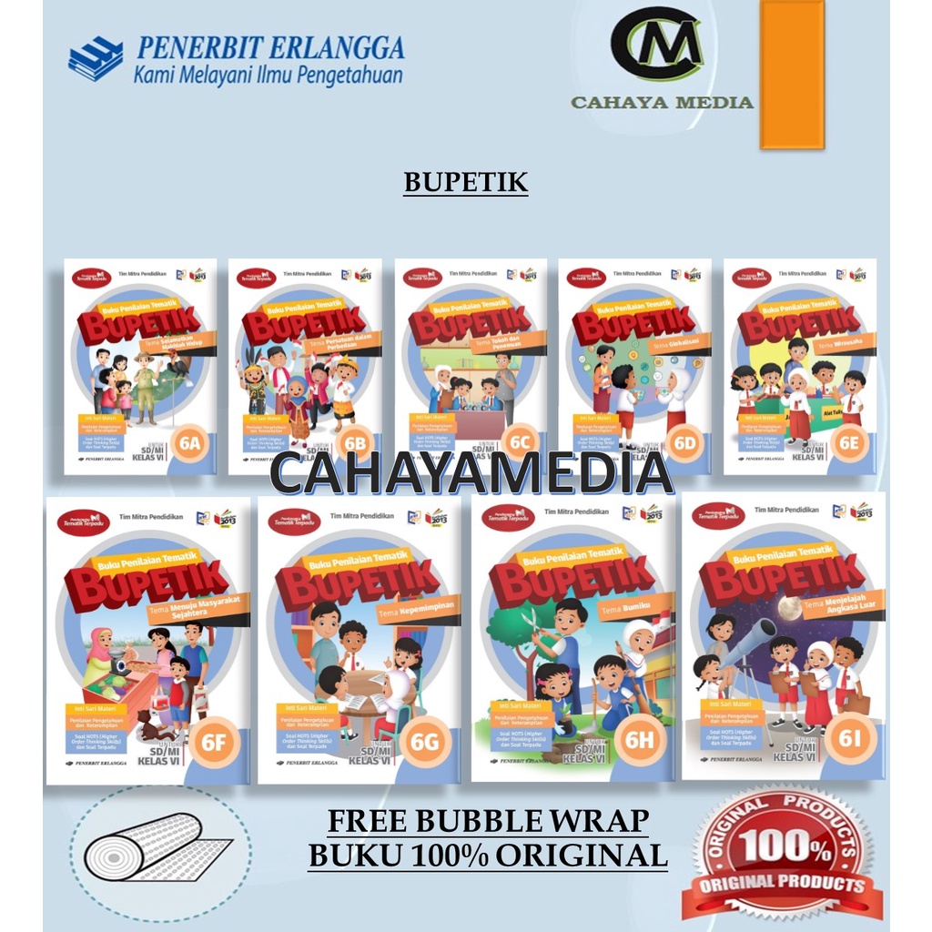 Jual BUKU BUPETIK KELAS 6A 6B 6C 6D 6E 6F 6G 6H 6I ERLANGGA ORIGINAL ...