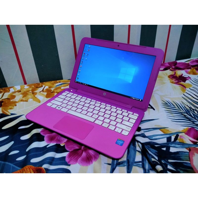 Jual laptop hp stream 11 pink intel celeron ram 2g internal 32gb