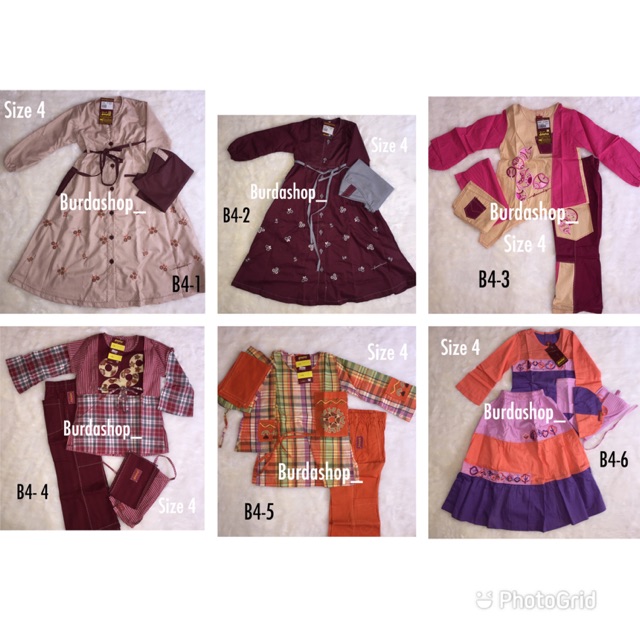 Jual BAJU MUSLIM ANAK DANNIS PEREMPUAN SIZE 4 ( BAJU LEBARAN ) Shopee