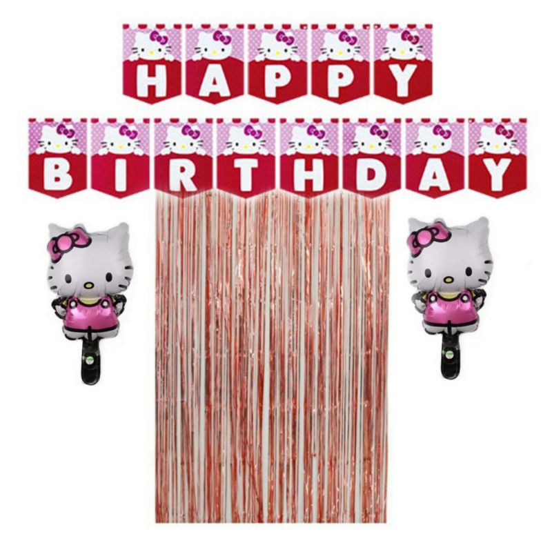 Jual HELLO KITTY Paket perlengkapan dekorasi pesta ulang tahun HELLO