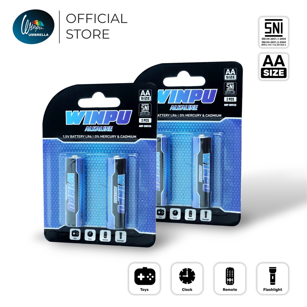Jual WINPU Batu Baterai Alkaline AA Super Murah | Shopee Indonesia