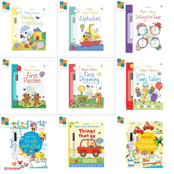 Jual Dijual Usborne Wipe Clean Activity Book Buku Edukasi Anak Buku