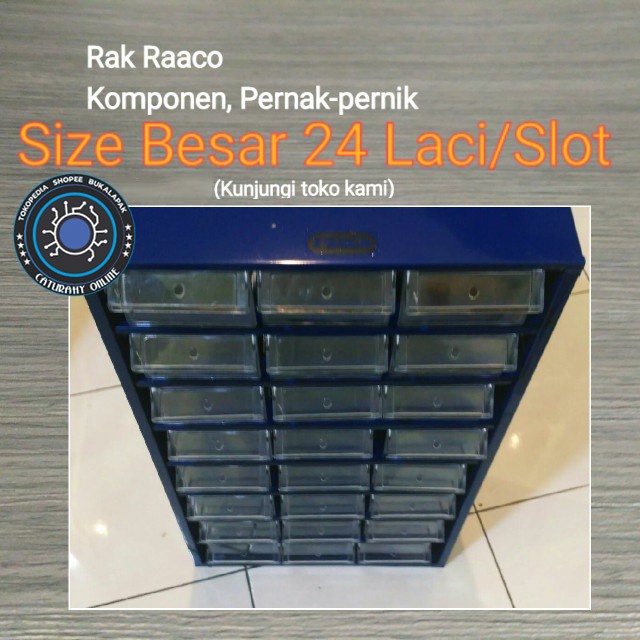 Jual Rak Raaco 24 slot Komponen pernak pernik mur baut laci | Shopee ...