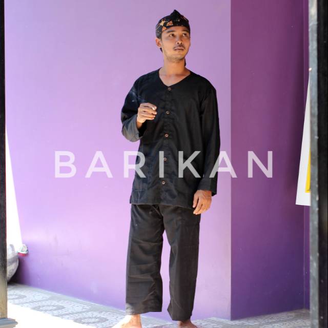 Jual Setelan pangsi sunda polos hitam. Celana dan baju adat sunda