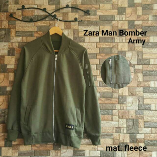 Jual Jacket Zara Man Bomber Army Shopee Indonesia