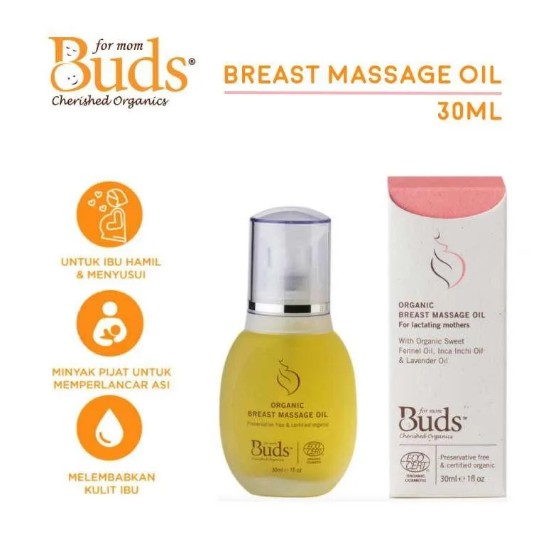 Jual Buds Cherished Organics Organic Breast Massage Oil 30ml Shopee