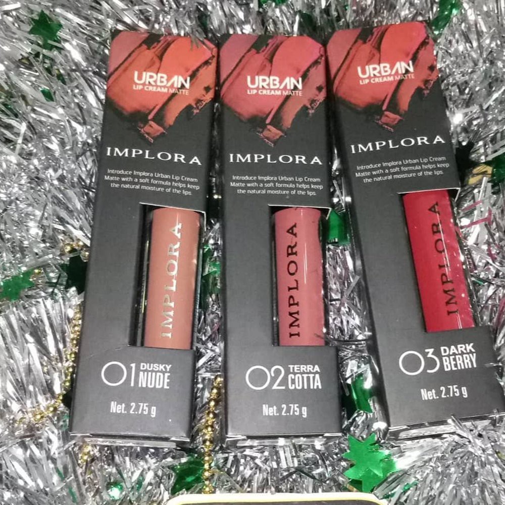 Jual Implora Lip Cream 12 WARNA PILIHAN warna merah tanah | Shopee ...
