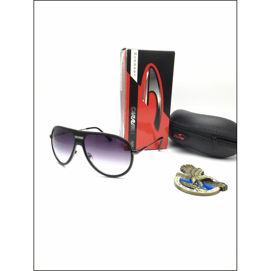 Lunettes De Soleil Carrera 1055/S - Mixte Noir Doré - Monture Métal - Taille 62mm - Étui Inclus