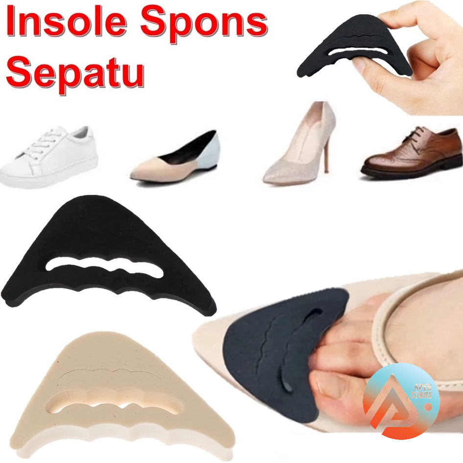 Jual Apen Pasang Busa Spons Insole Sol Dalam Alas Sepatu Kebesaran