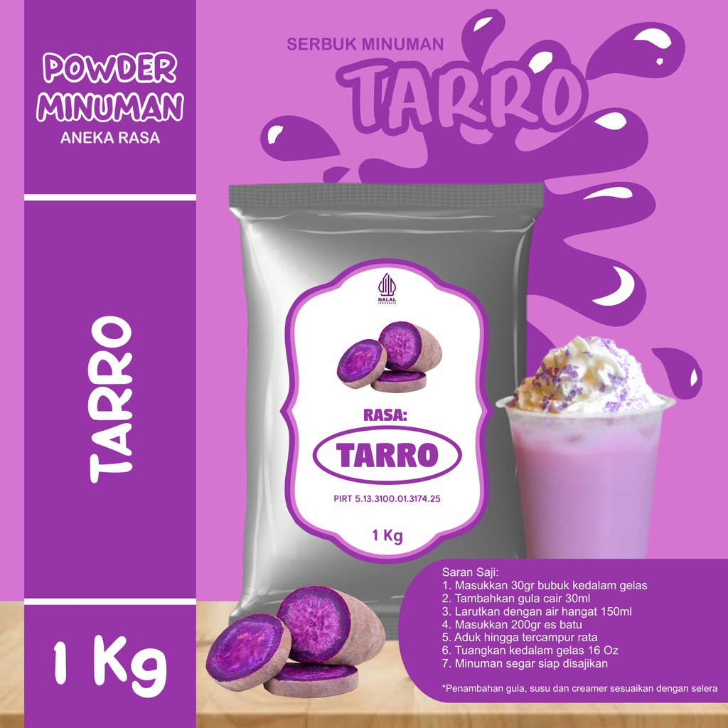 Jual Bubuk Serbuk Minuman Rasa Taro Bubuk Minuman Kekinian Kg Instan