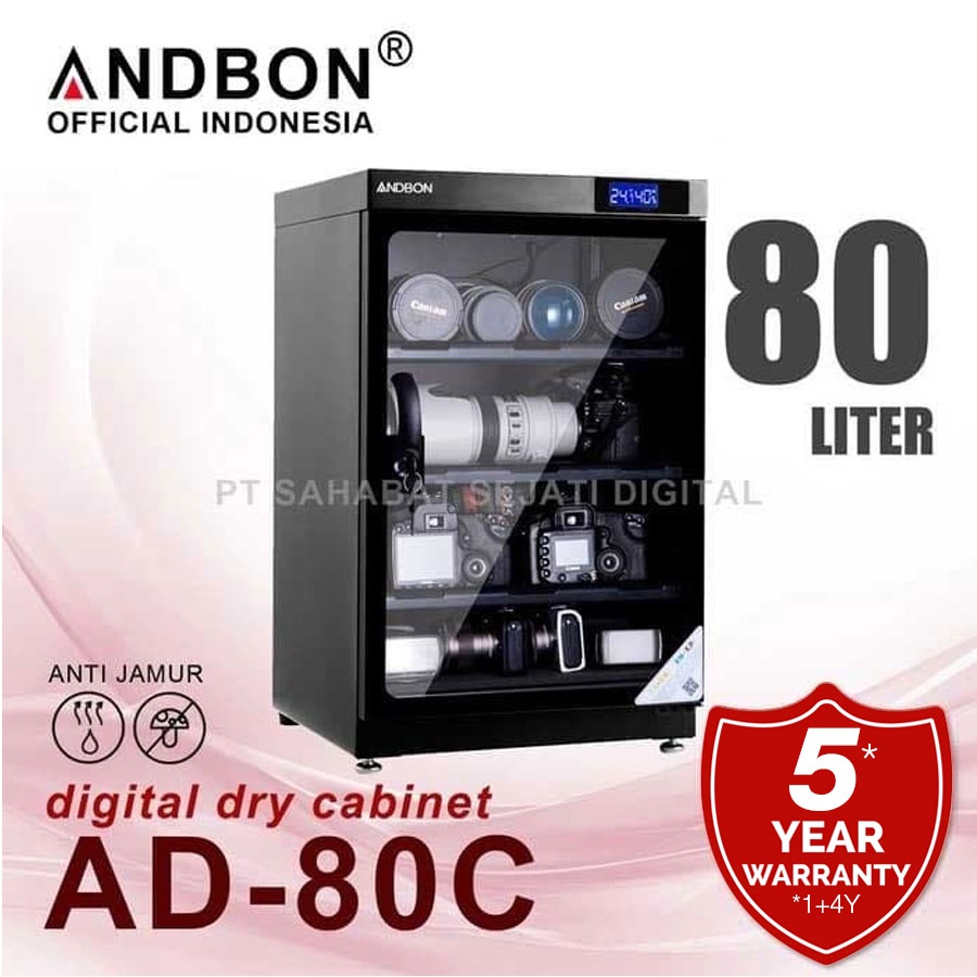 Jual Dry Box Dry Cabinet ANDBON AD-80C Digital Drybox Drycabinet 80 ...