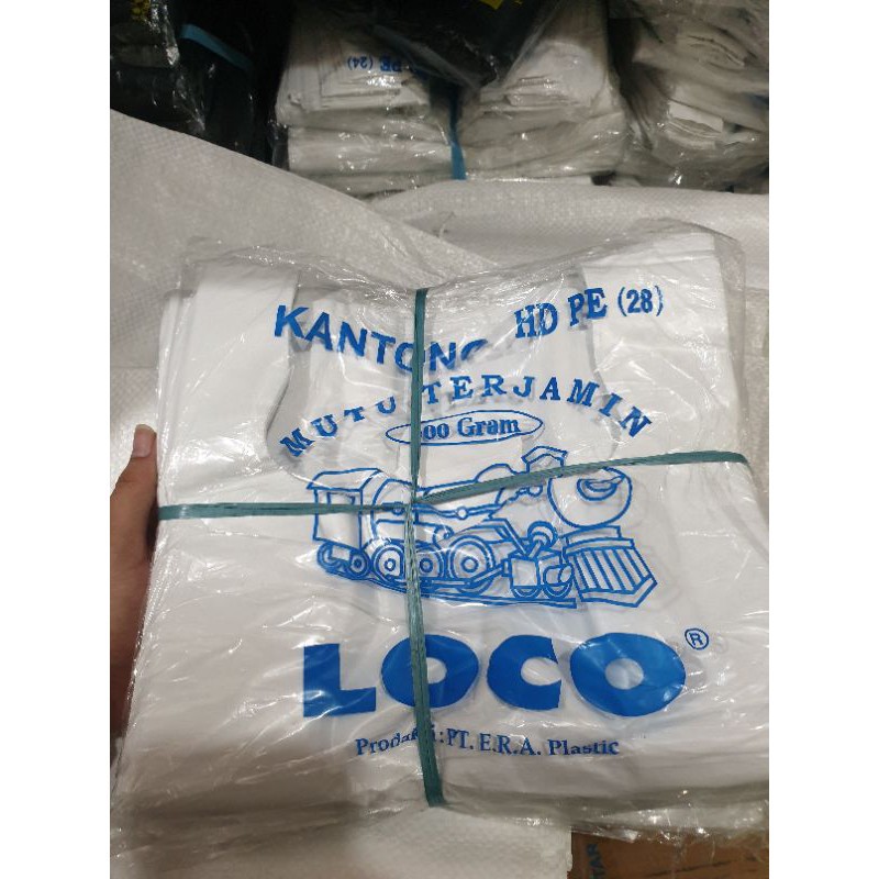 Jual Kantong Plastik Kresek Loco Putih Tebal 17 24 28 35 40 Shopee Indonesia