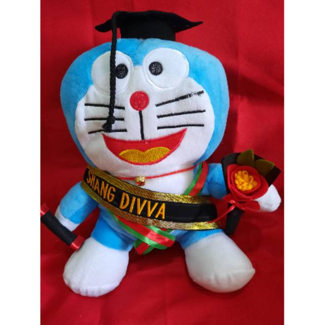 Jual Boneka Doraemon Wisuda Ukuran Besar 35cm Shopee Indonesia 