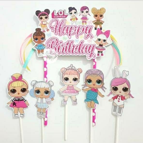 Jual Lol Surprise Pingky Topper Cake Birthday / Hiasan Kue Ulang Tahun
