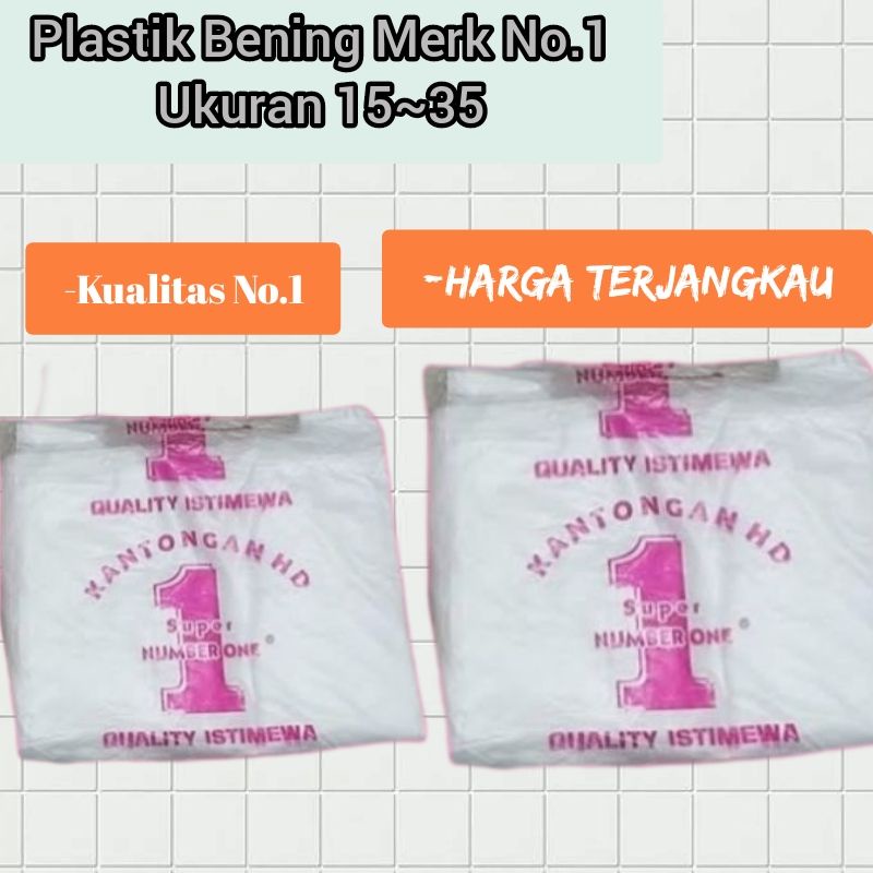 Jual Kantong Plastik Bening, Plastik Asoy Bening Merk No.1 Ukuran 15~35 ...