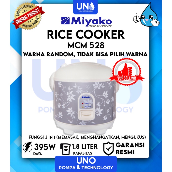 Jual Miyako Magic Com Rice Cooker Penanak Nasi 1.8 Liter MCM-528 ...