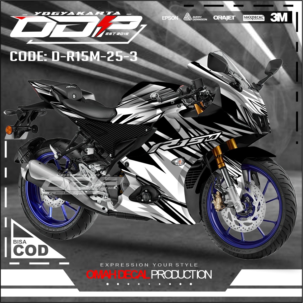 Jual DECAL STIKER R15M V4 V1 V2 V3 V4 DEKAL MOTOR R15M KTM YAMAHA DEKAL ...