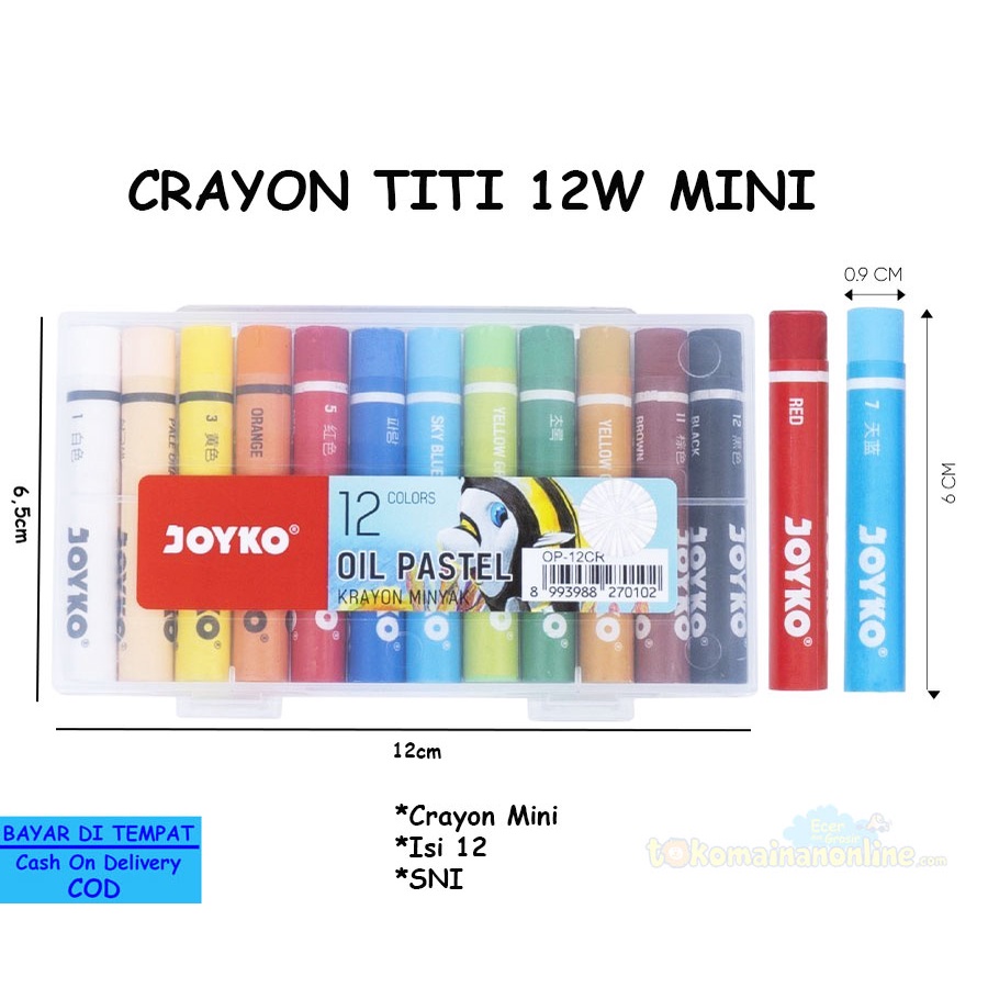 Jual Crayon Joyko Davis Isi 12 isi 24 Murah Banget Alat Tulis Sekolah