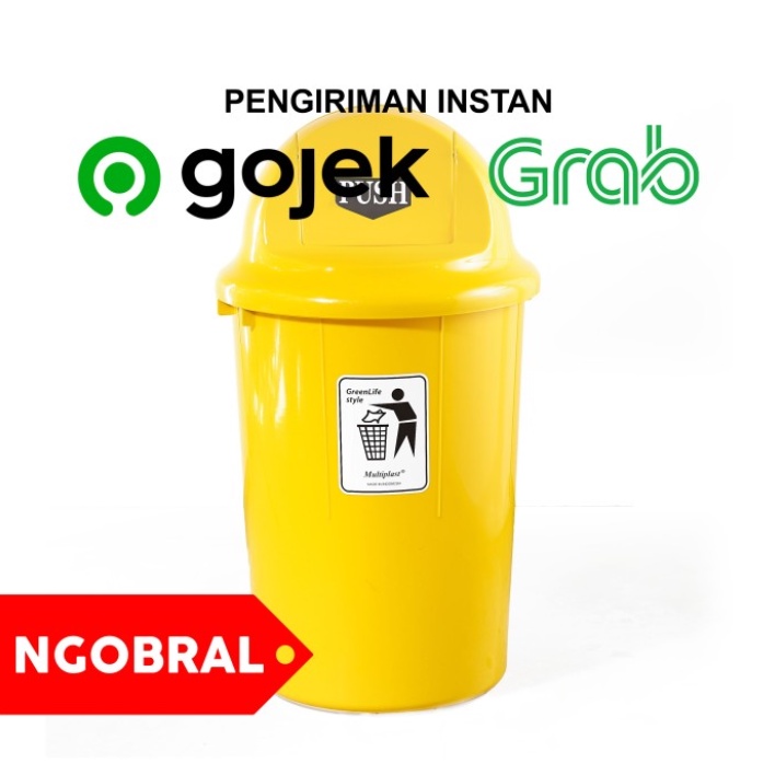 Jual Gojek Grab Tong Sampah Plastik Tutup Goyang 60 Lt Tempat Sampah Jumbo Shopee Indonesia 4531