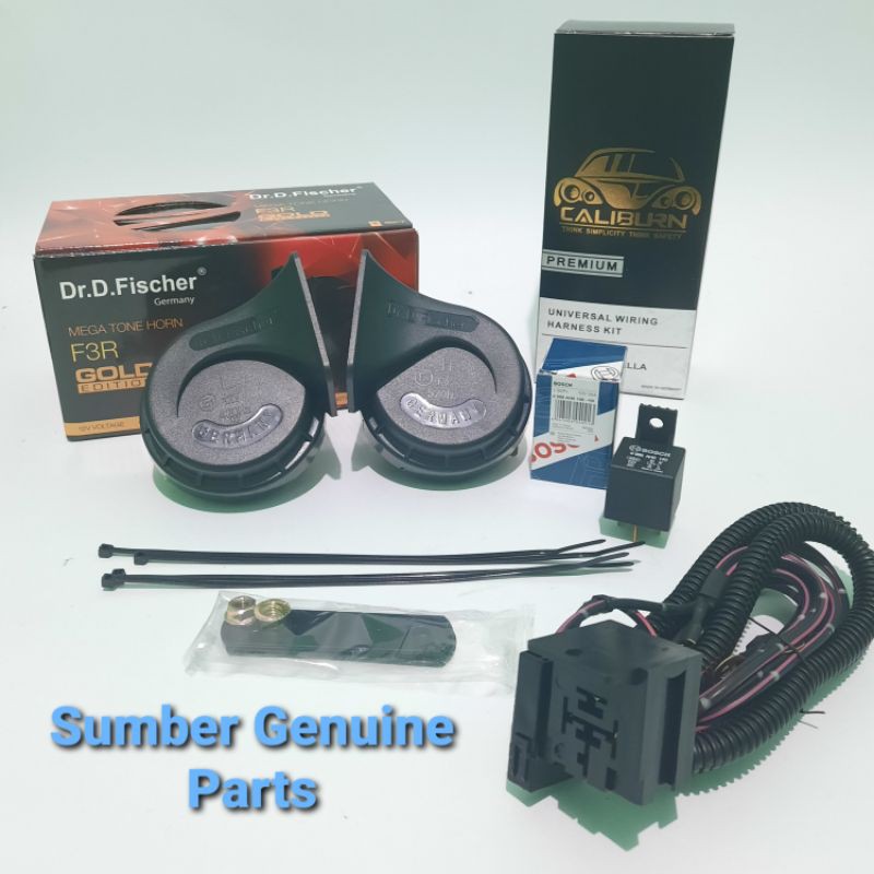 Jual Klakson Keong DR Fischer 12 V Set Kabel Relay Bosch WATER PROF