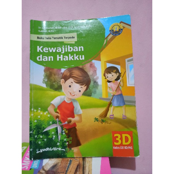 Jual BEKAS BUKU TEKS TEMATIK TERPADU 3D KELAS 3 SD YUDHISTIRA KURIKULUM ...