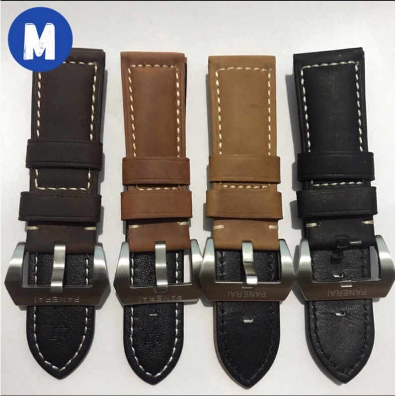 Jual Strap Tali Jam Tangan Kulit Panerai Luminor 22mm 24mm 26mm