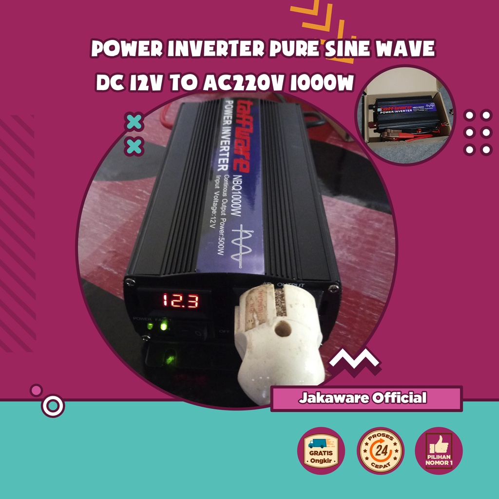 Jual CAR POWER INVERTER DC 12V TO AC220V 1000W CONVERTER ADAPTOR