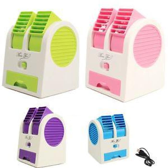 Jual AC Mini Fan Portable Double Blower #DC012 | Shopee Indonesia