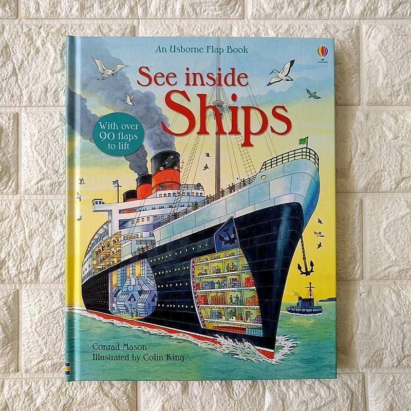 Jual See inside Ships. By Usborne. Boardbook dgn fitur lift the flap ...