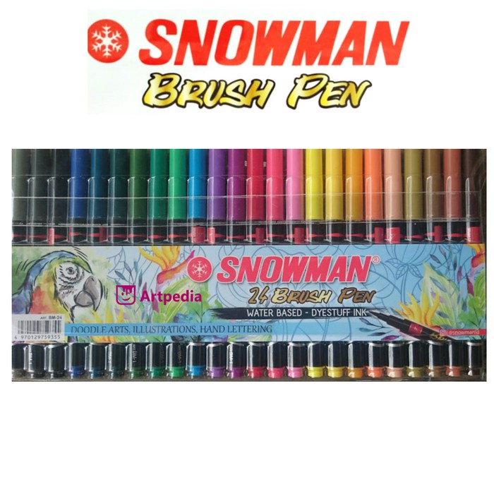 Brush pen snowman discount