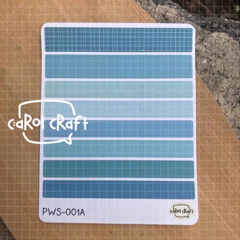 Jual [ CAROL CRAFT ] Washi Sticker Sheet - Plain Color Grid Basic ...
