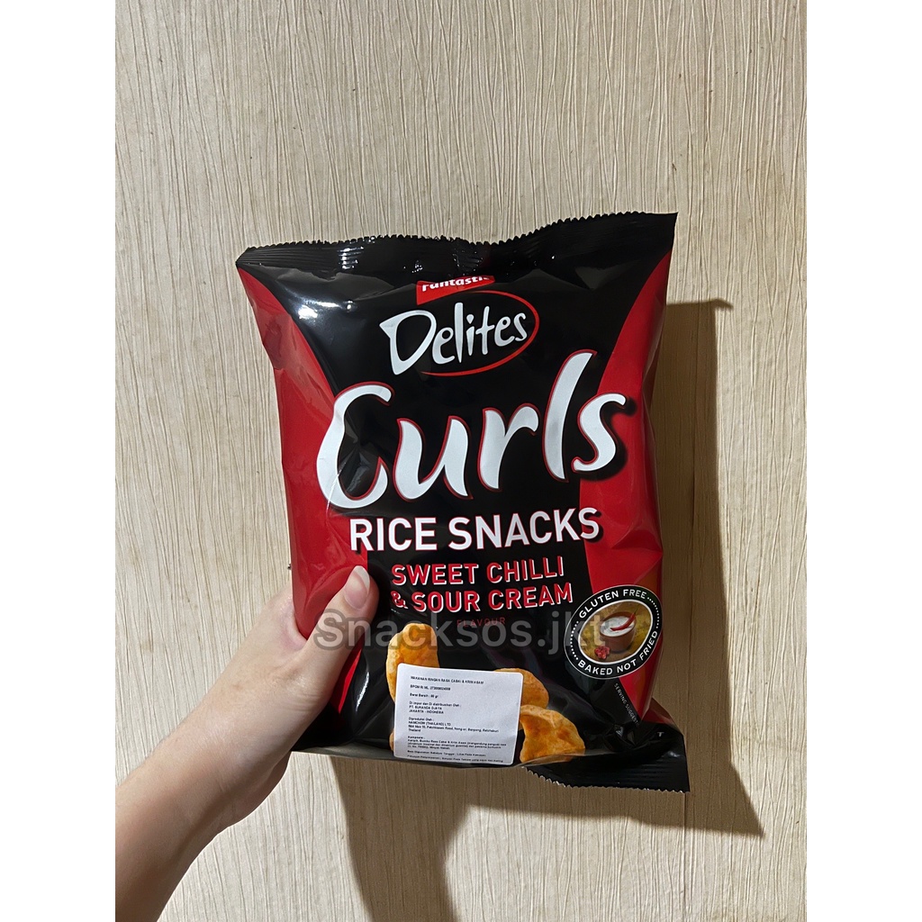 Jual FANTASTIC DELITES CURLS RICE SNACKS CHIPS CHEESE / SOUR CREAM CHIVES / BARBECUE / SWEET