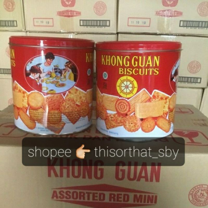 Jual KHONG GUAN Assorted Red Mini Biscuits 650gr | Shopee Indonesia