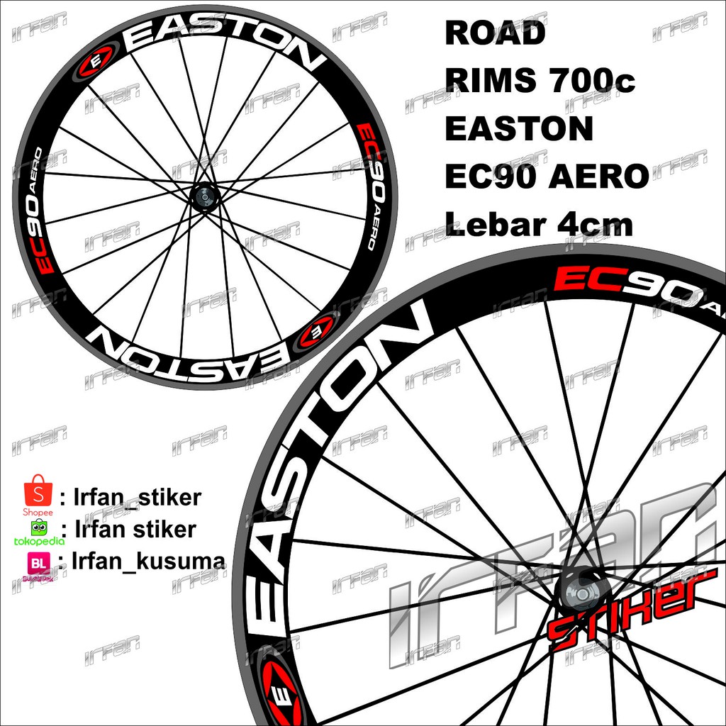 Jual Stiker Decal Rims Easton Ec Aero Lebar Cm Shopee Indonesia