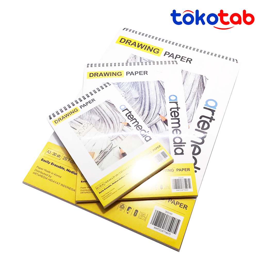 Jual Buku Gambar Sketchbook Drawing Paper ARTEMEDIA Drawing Paper A3 A4