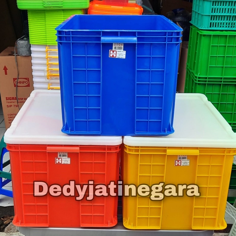 Jual Container Box Plastik Hanata Tutup Keranjang Industri