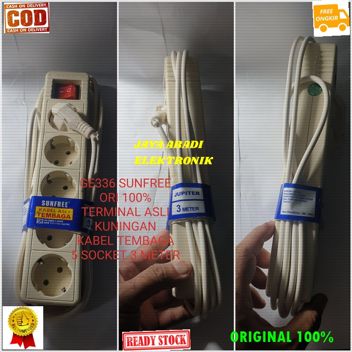Jual G336 ORIGINAL TERMINAL 5 LUBANG SOCKET 3 METER ON OFF COLOKAN ...