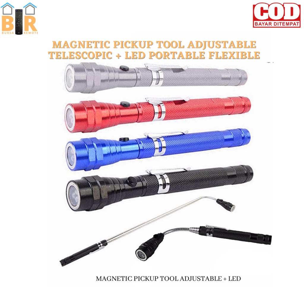 Jual MAGNETIC PICKUP TOOL ADJUSTABLE / TELESCOPIC + LED PORTABLE ...