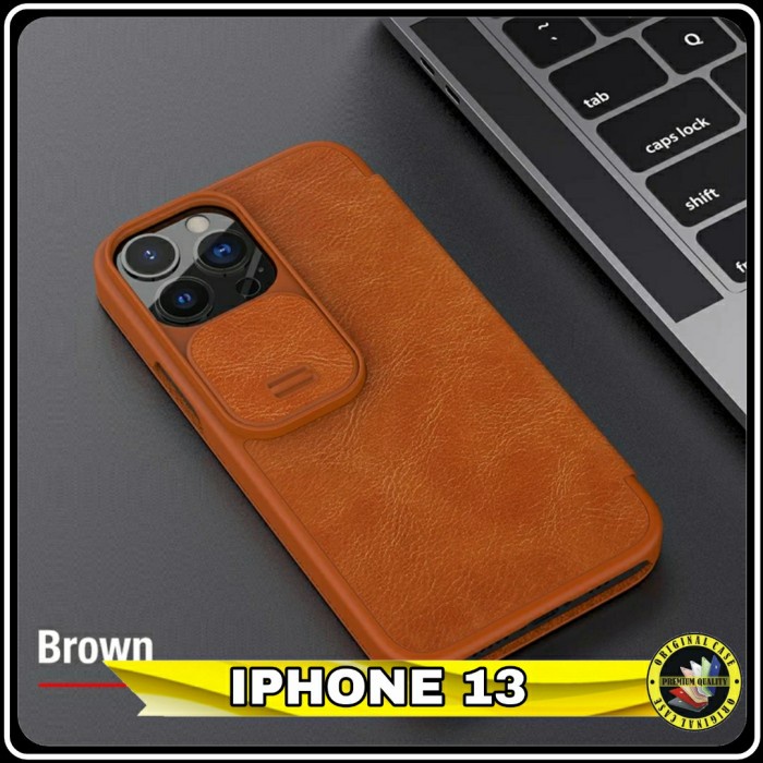 Jual CASING IPHONE 13 IPHONE13 PRO MAX FLIP CASE LEATHER SLIDE CAMERA