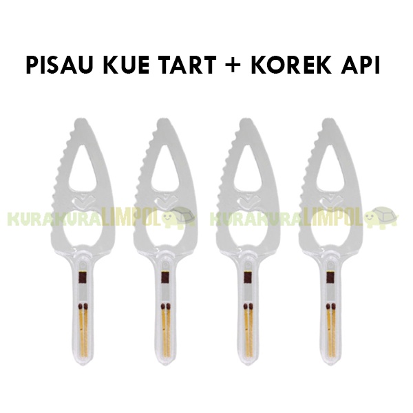 Jual Pisau Kue + Korek Api Kayu Pisau Cake Tart Plastik Bening ...