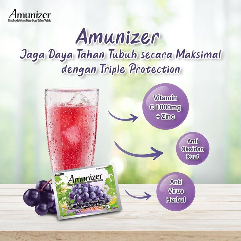 Jual Amunizer 4 Sachet @ 4,5 gram - suplemen kesehatan untuk daya tahan ...