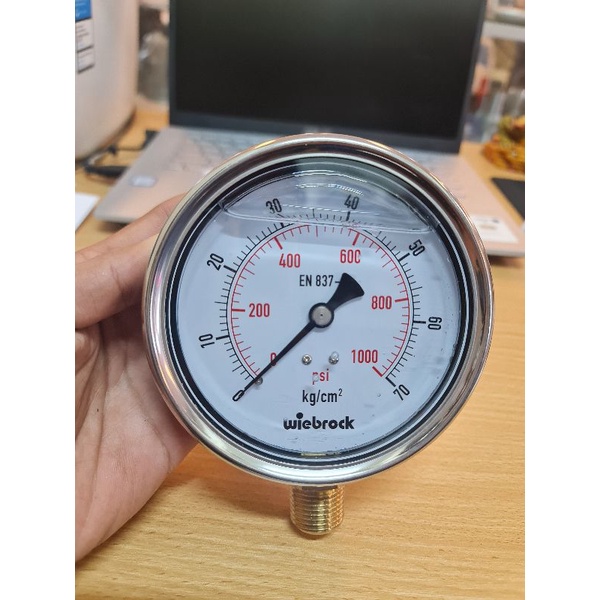 Jual Pressure Gauge Raket Stainless 4 Inch Drat Kuningan 12 Inch 70 Kgbar 1000 Psi Shopee 6164