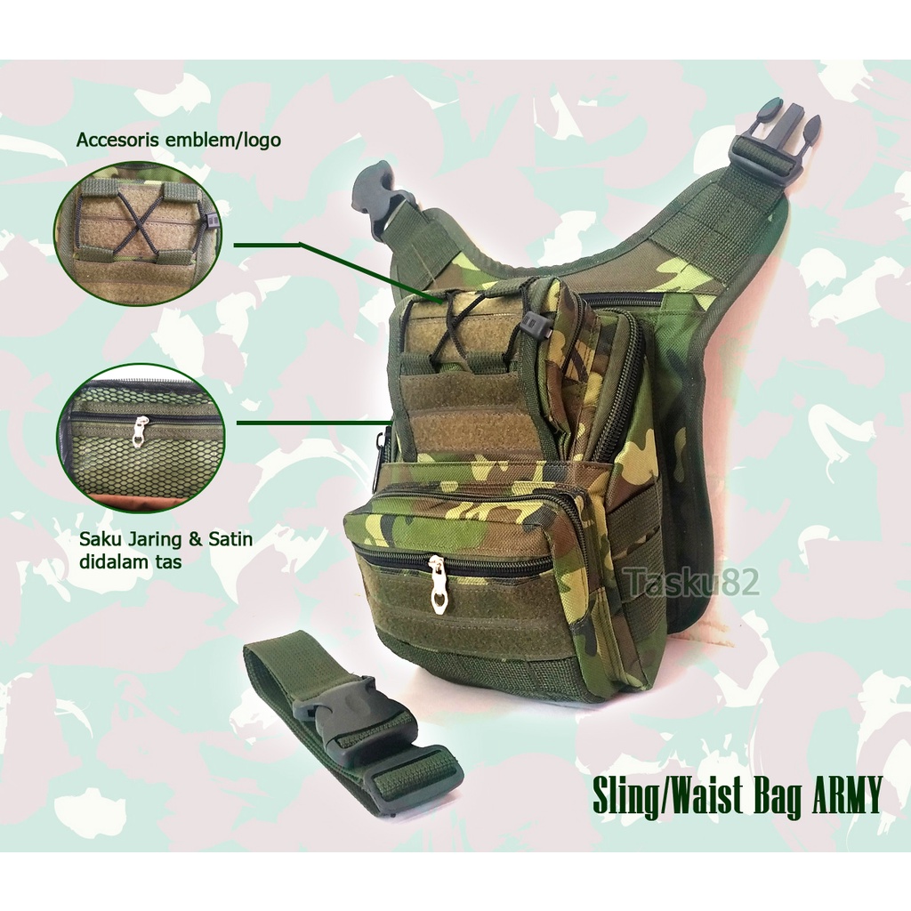 Jual Tas Selempang Army Original Sling Bag Tactical Army Tas Loreng Tni Shopee Indonesia