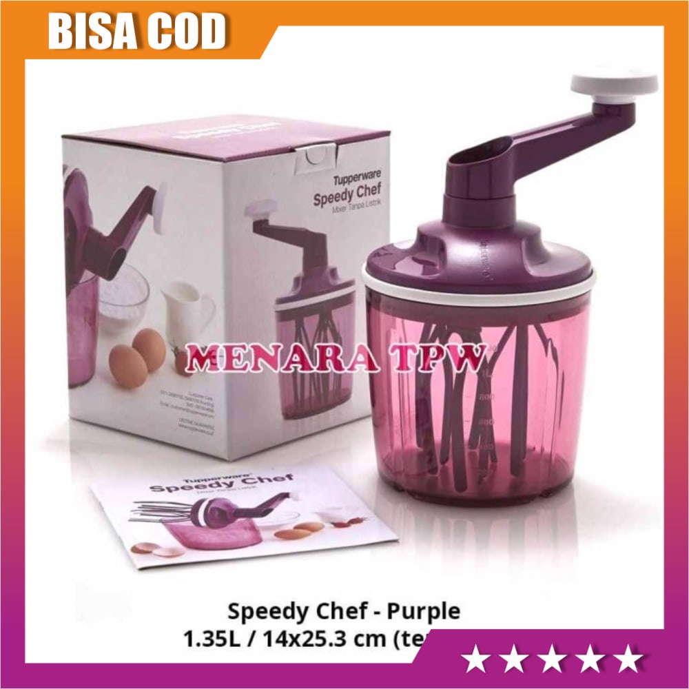 Jual Tupperware Speedy Chef Purple Mixer Manual | Shopee Indonesia
