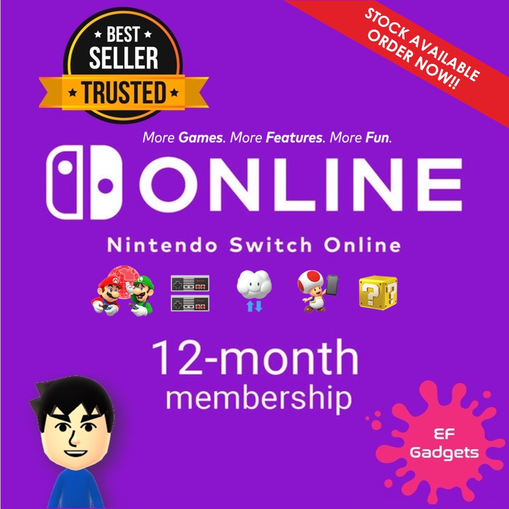 Jual Nintendo Switch Online Membership (12 Bulan) Nintendo Online