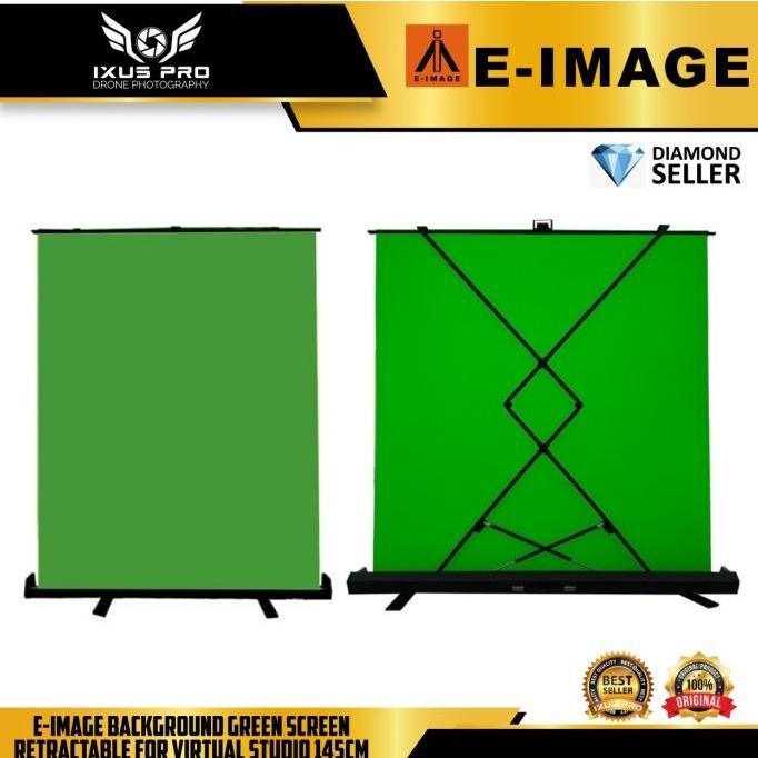 Jual E-Image Background Green Screen Retractable For Virtual Studio ...