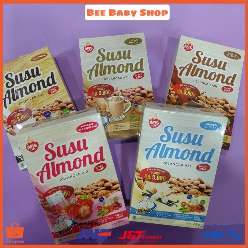 Jual Afis Life Susu Almond Asi Booster Pelancar Asi 200gr Shopee Indonesia 4795